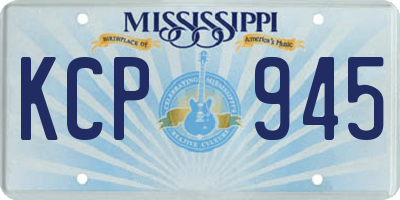 MS license plate KCP945