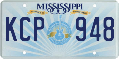 MS license plate KCP948