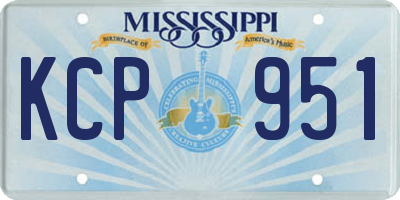 MS license plate KCP951