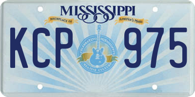 MS license plate KCP975