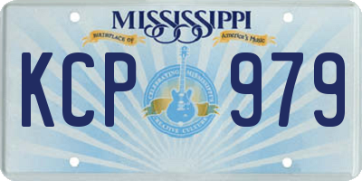 MS license plate KCP979