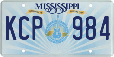 MS license plate KCP984