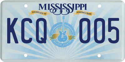 MS license plate KCQ005