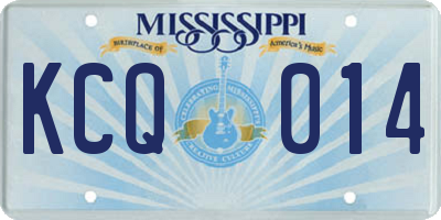 MS license plate KCQ014