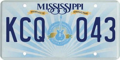 MS license plate KCQ043