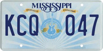 MS license plate KCQ047