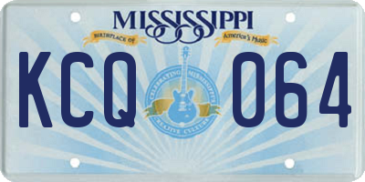 MS license plate KCQ064