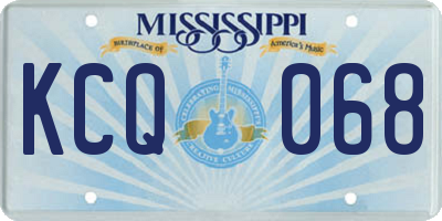 MS license plate KCQ068
