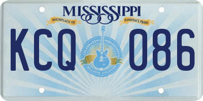 MS license plate KCQ086
