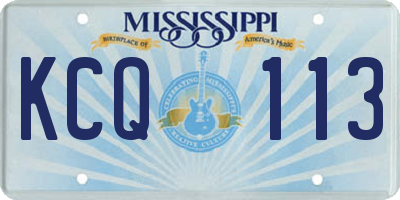 MS license plate KCQ113