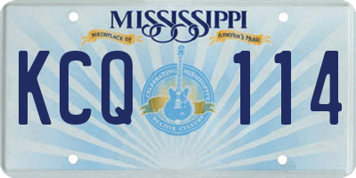 MS license plate KCQ114