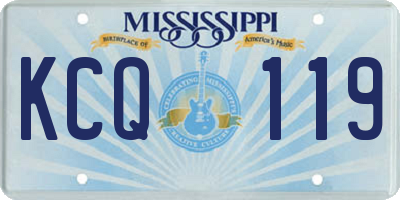 MS license plate KCQ119