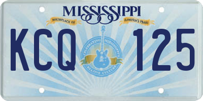 MS license plate KCQ125