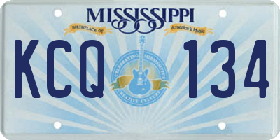MS license plate KCQ134
