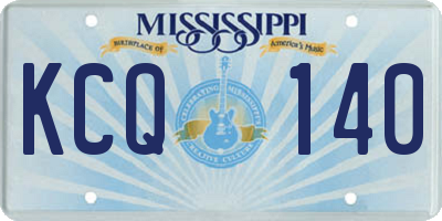 MS license plate KCQ140