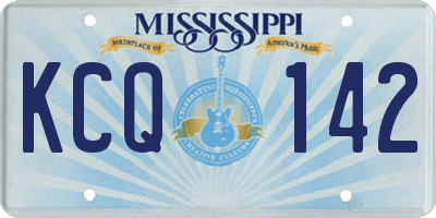 MS license plate KCQ142