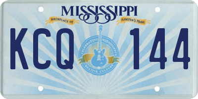 MS license plate KCQ144