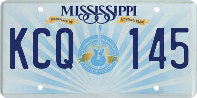 MS license plate KCQ145