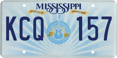 MS license plate KCQ157