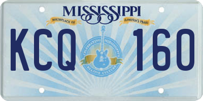 MS license plate KCQ160