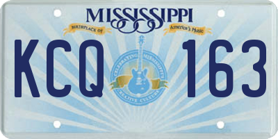 MS license plate KCQ163