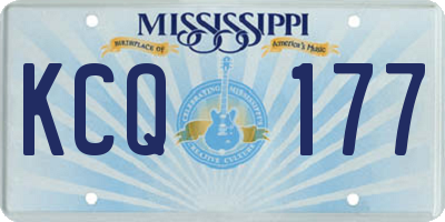 MS license plate KCQ177