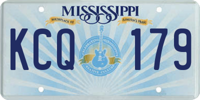 MS license plate KCQ179