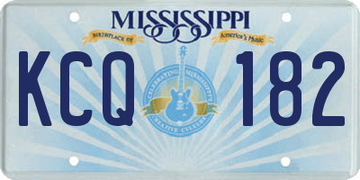 MS license plate KCQ182