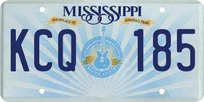 MS license plate KCQ185