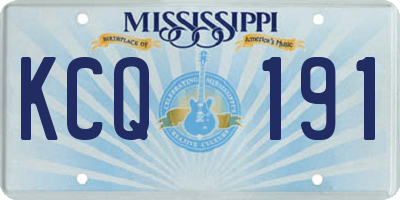 MS license plate KCQ191