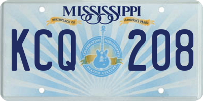 MS license plate KCQ208