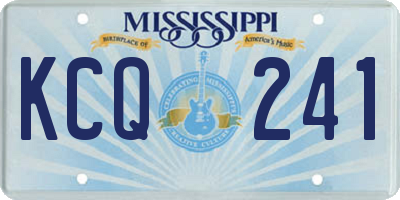 MS license plate KCQ241