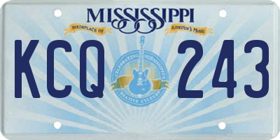 MS license plate KCQ243