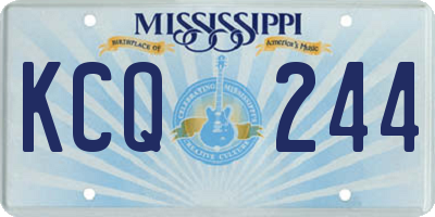 MS license plate KCQ244