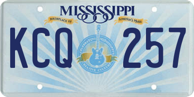 MS license plate KCQ257