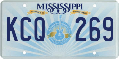 MS license plate KCQ269