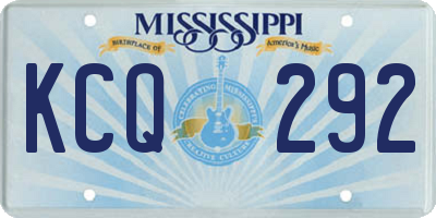 MS license plate KCQ292