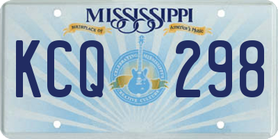 MS license plate KCQ298