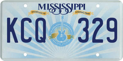 MS license plate KCQ329