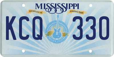 MS license plate KCQ330