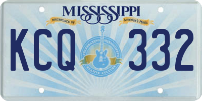 MS license plate KCQ332