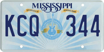 MS license plate KCQ344