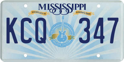 MS license plate KCQ347