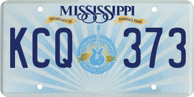 MS license plate KCQ373