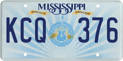 MS license plate KCQ376