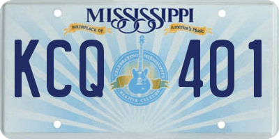 MS license plate KCQ401