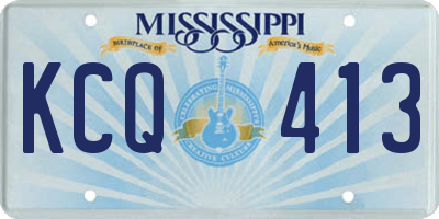 MS license plate KCQ413