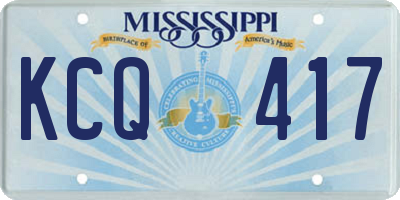 MS license plate KCQ417