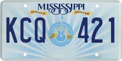 MS license plate KCQ421