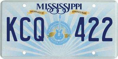 MS license plate KCQ422